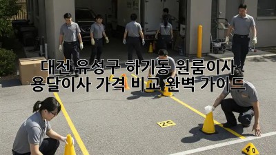 대전 유성구 하기동 원룸이사? 용달이사 가격 비교 완벽 가이드!