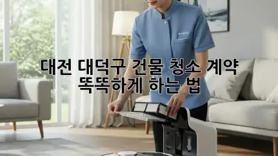 대전 대덕구 건물 청소🧹 계약, 똑똑하게 하는 법!